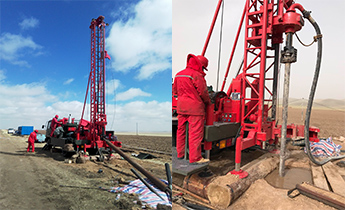 GSD-IIA Car Drilling Rig at Xilinhot Construction Site in Inner Mongolia