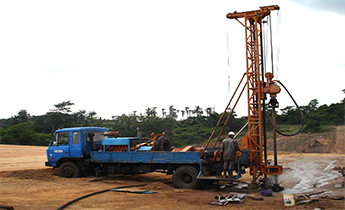 GSD-III Car Drilling Rig at Construction Site in Nigeria